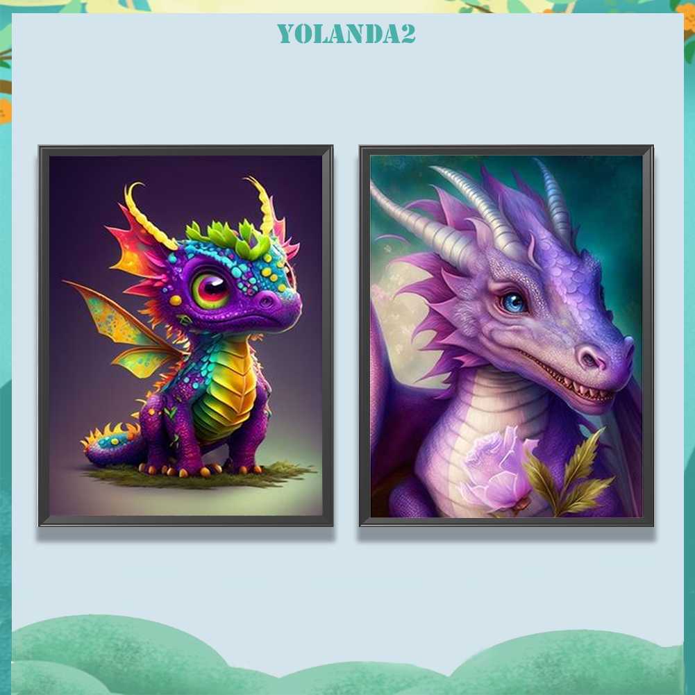 Tranh Đính Đá Kim Cương Toàn Bộ 5D DIY Hình Vẽ Khủng Long