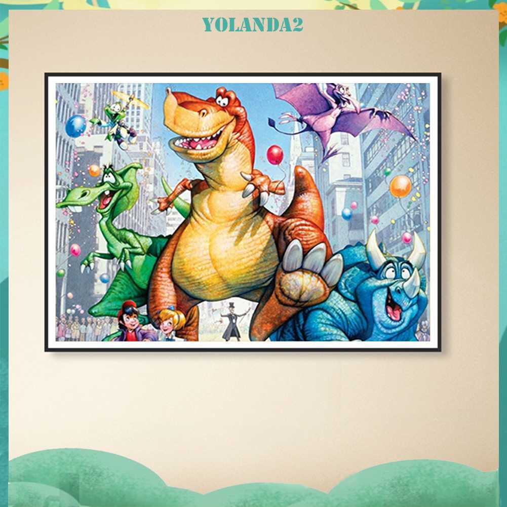 Tranh Đính Đá Kim Cương Toàn Bộ 5D DIY Hình Vẽ Khủng Long