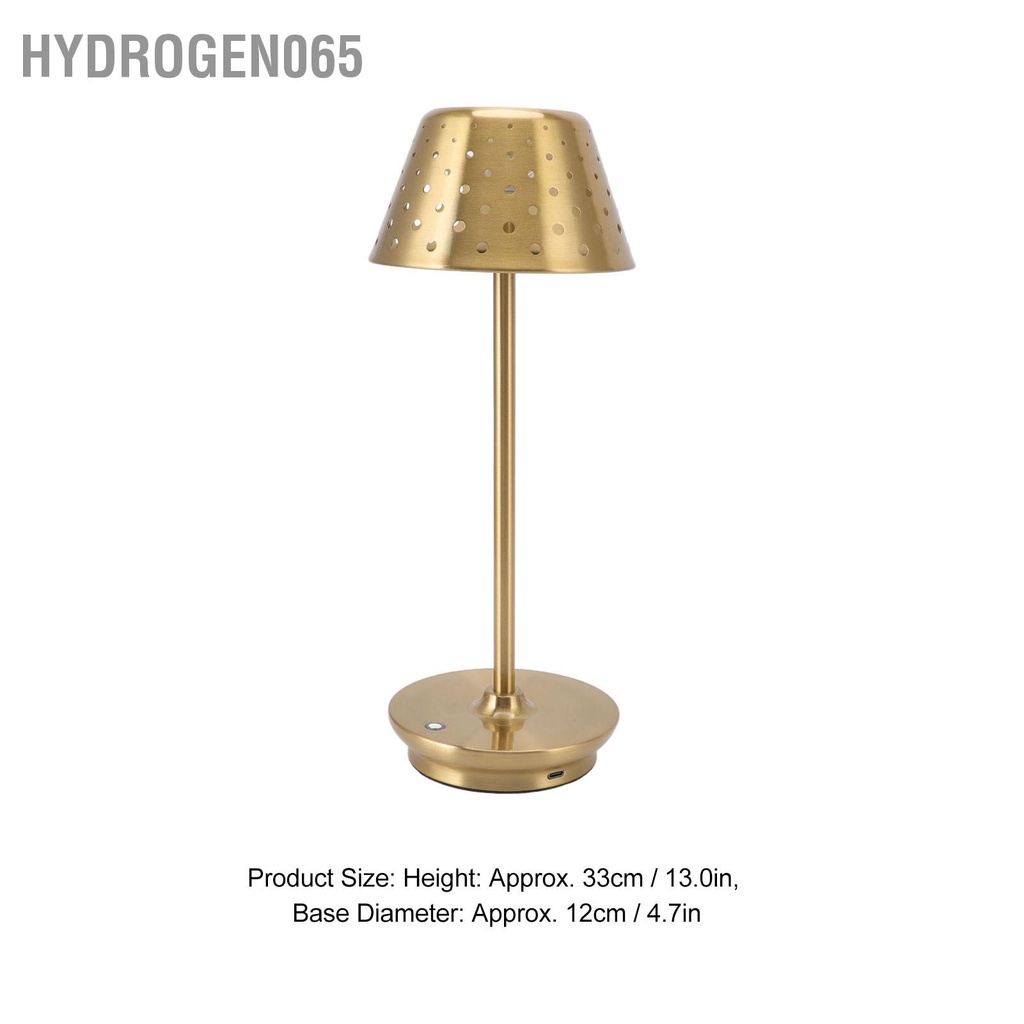 Hydrogen065 Đèn LED Để Bàn Retro Đơn Giản Thiết Kế Không Dây Vô Cấp Làm Mờ Cảm Ứng Cho Phòng Ngủ Thanh Nhà Hàng