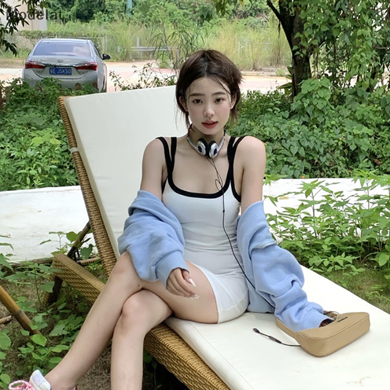 Đầm Mini Dự Tiệc Hở Lưng Màu Sắc Thời Trang Mùa Hè Quyến Rũ Cho Nữ