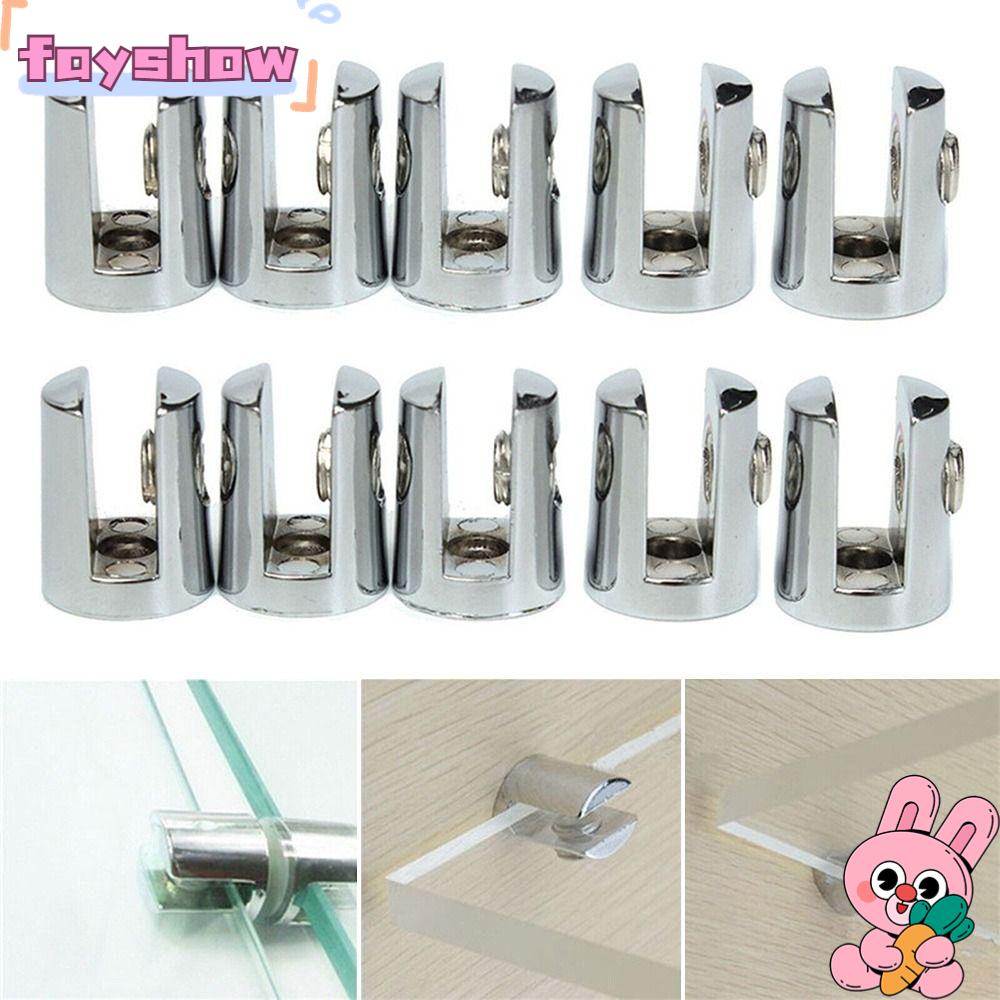 Set 4 Giá Đỡ Kẹp Kính Tủ Chén Không Cần Khoan Tiện Dụng