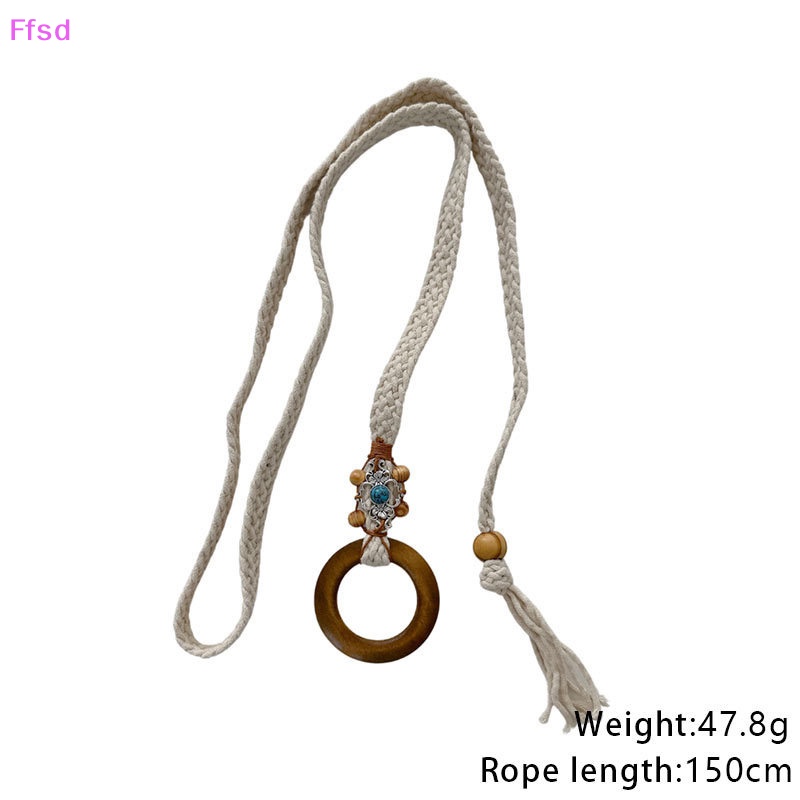 Thắt Lưng Bện Dây Có Khóa Tròn Phong Cách Vintage Cho Nữ