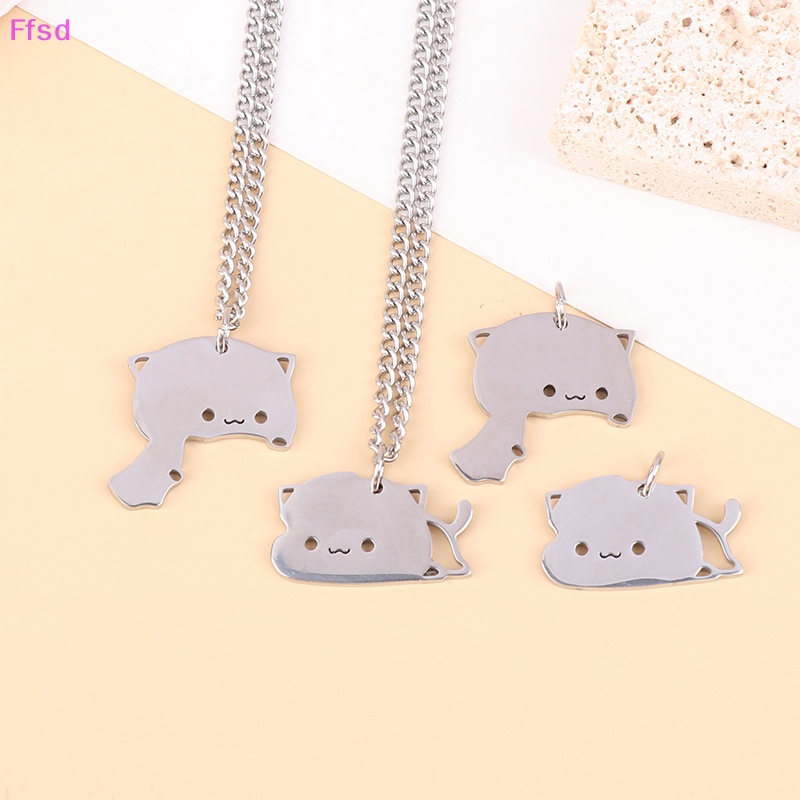 {Ffsd} Vòng cổ Mặt Hình Mèo Bằng Thép Không Gỉ Phù Hợp Làm Quà Cho Ngày Của Valene