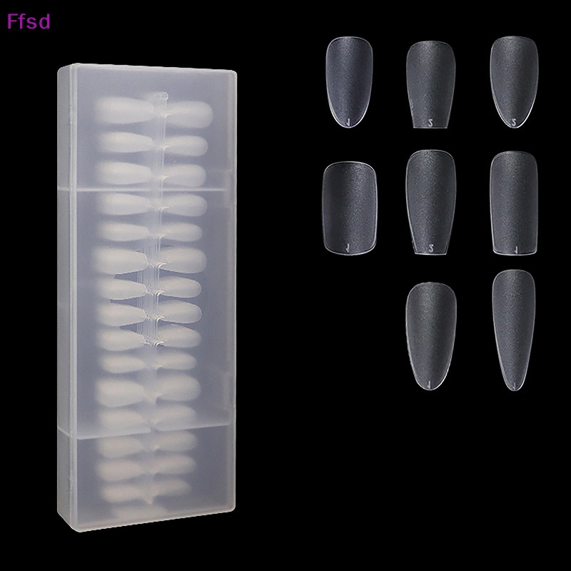 {Ffsd} Set 240 Móng Tay Giả Trong Suốt Bằng Acrylic Đầu Nhọn S M L * Bán Chạy