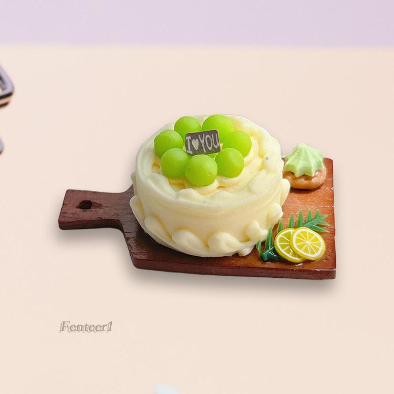 [Fenteer1] Đồ Chơi Búp Bê 1: 6 1: 12 Trang Trí Bánh Kem