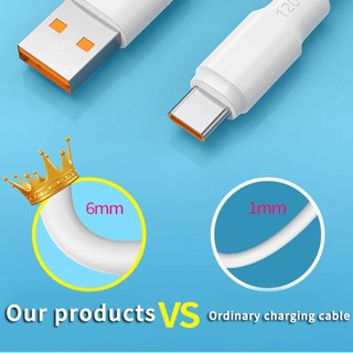 Cáp SạC Nhanh 120W 6A 1M MàU Cam Cho Android Micro USB Type C IOS