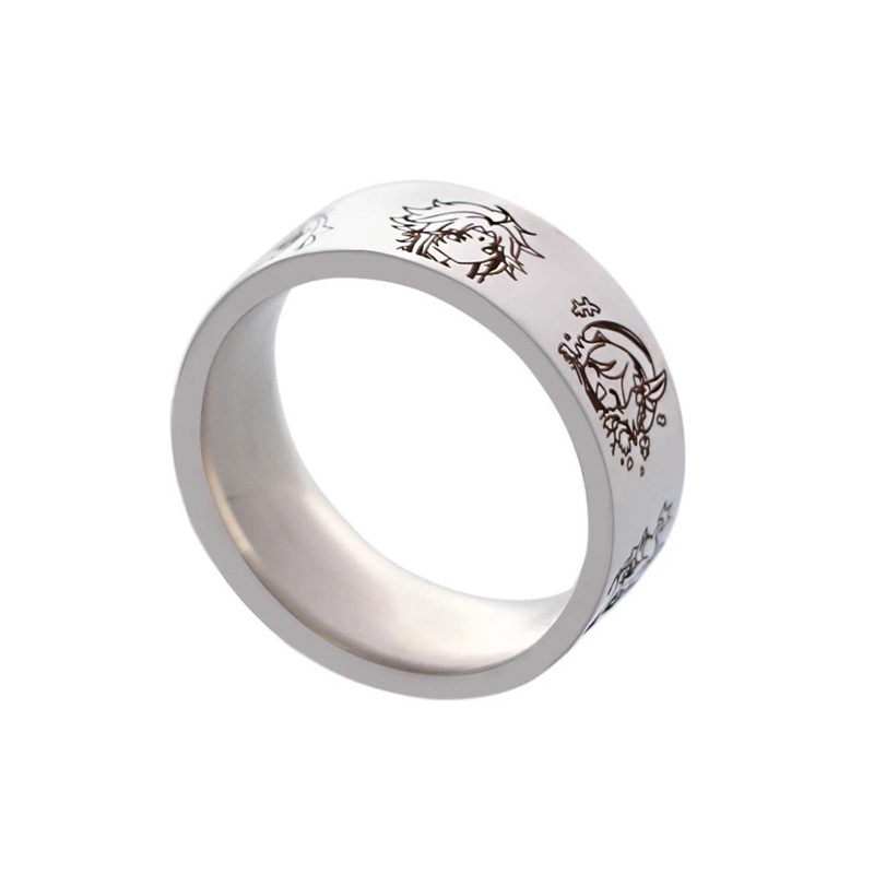Nhẫn Thép Không Gỉ Hóa Trang Nhân Vật Hu Tao Dễ Thương Cho Nam Và Nữ