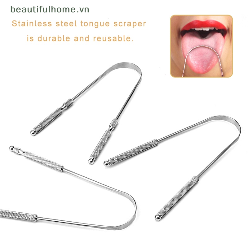 1 Dụng Cụ Nạo Làm Sạch Lưỡi Bằng Thép Không Gỉ
