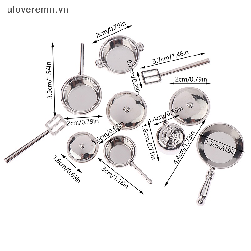 Mô Hình Nồi Chảo Mini Tỉ Lệ 1 / 12 Dùng Để Trang Trí Nhà Búp Bê