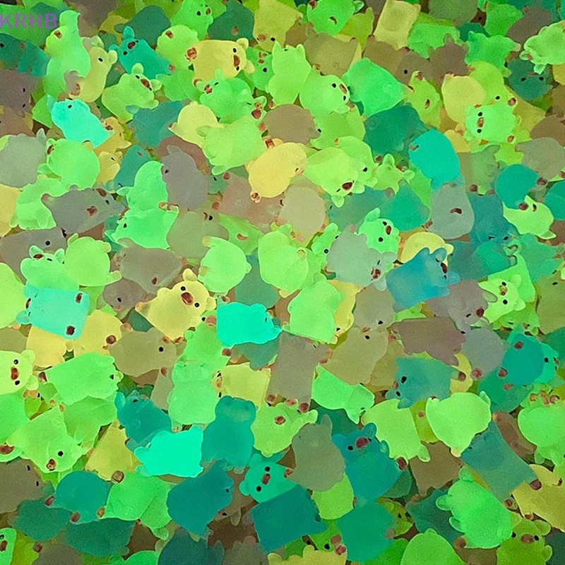 Set 6 Tượng Heo Con Bằng Nhựa Phát Quang Dễ Thương Trang Trí Tiểu Cảnh Mới