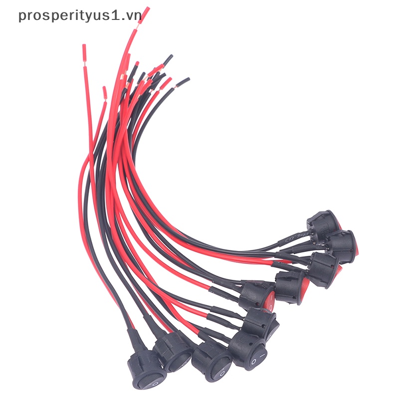 Set 1 Công Tắc Tròn 20mm DC12V-24V Chuyên Dụng Cho Xe Hơi RV 2 Pin