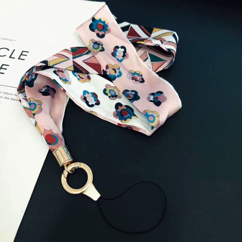 Mobile Dây Đeo Điện Thoại Bằng Lụa Dài Hai Trong Một Không Trang Trí Có Thể Tháo Rời Cho Nữ