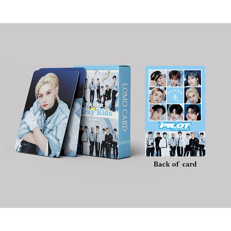 Stray Kids LOMO Card Set 55 Tấm Thẻ Ảnh Fan Meeting Hình Nhóm Nhạc KPOP