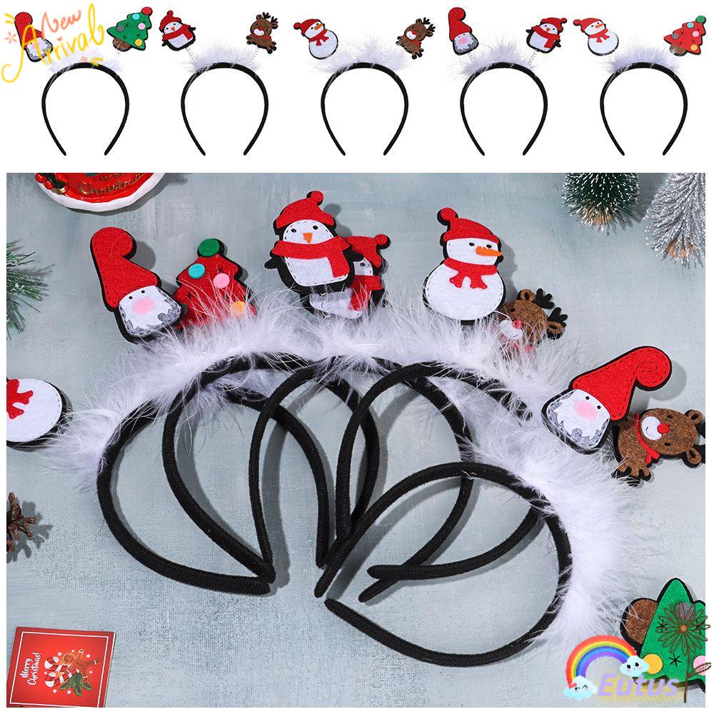 Băng Đô Cài Tóc Đính Nơ Họa Tiết Giáng Sinh Dễ Thương Cho Người Lớn Và Trẻ Em