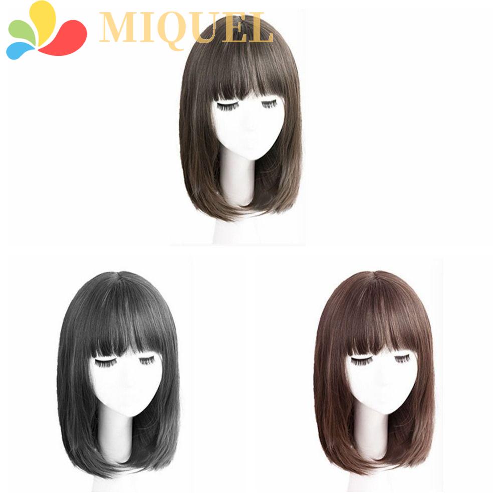 Tóc Giả Ngắn Thẳng Tàng Hình Bằng Sợi Tổng Hợp Mềm Chịu Nhiệt Tự Nhiên Cho Nữ