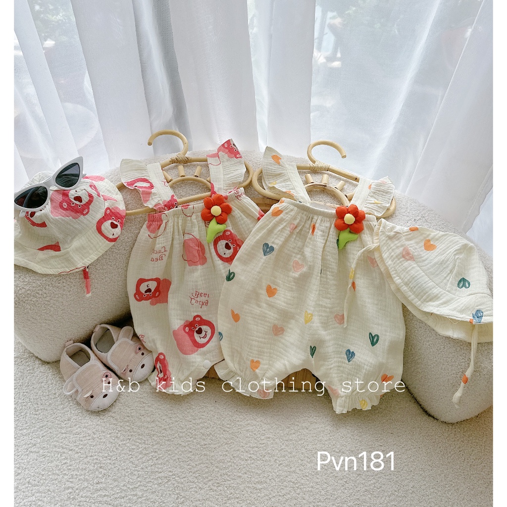 SALE BỘ BODY KÈM MŨ CHO BÉ SIZE 3-13KG