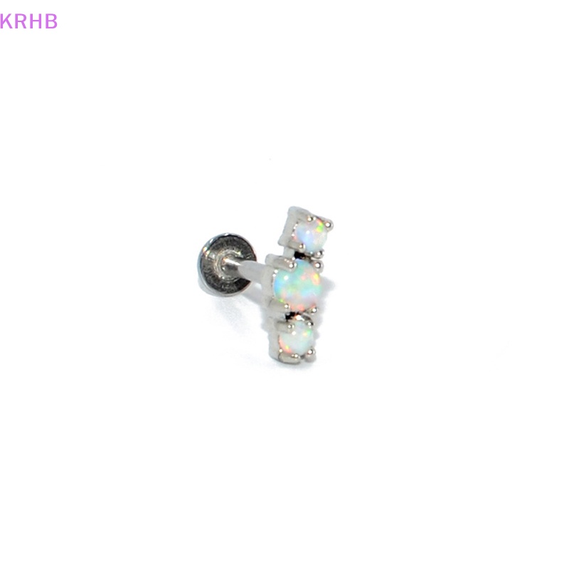 1 Khuyên Tai Dạng Xoắn Ốc Đính Đá Opal Cho Nữ Mới
