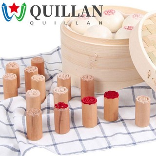 QUILLAN Wood Moon Cake Mold Manual Bakeware Dessert Seal Stamp Hand Pressure DIY Pastry Tools Moon Cake Maker Square Traditional Chinese Cookie Moulds
