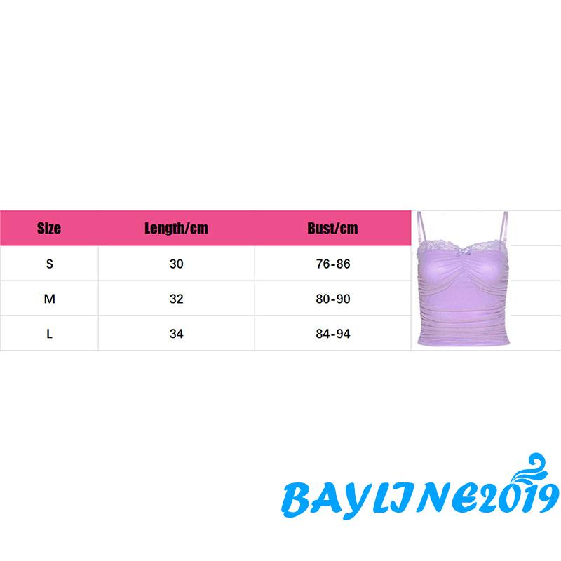 Áo Croptop Hai Dây Vải Tuyn Dáng Ôm Màu Trơn Đính Nơ Ren Xếp Ly Thời Trang Mùa Hè Dành Cho Bạn Nữ