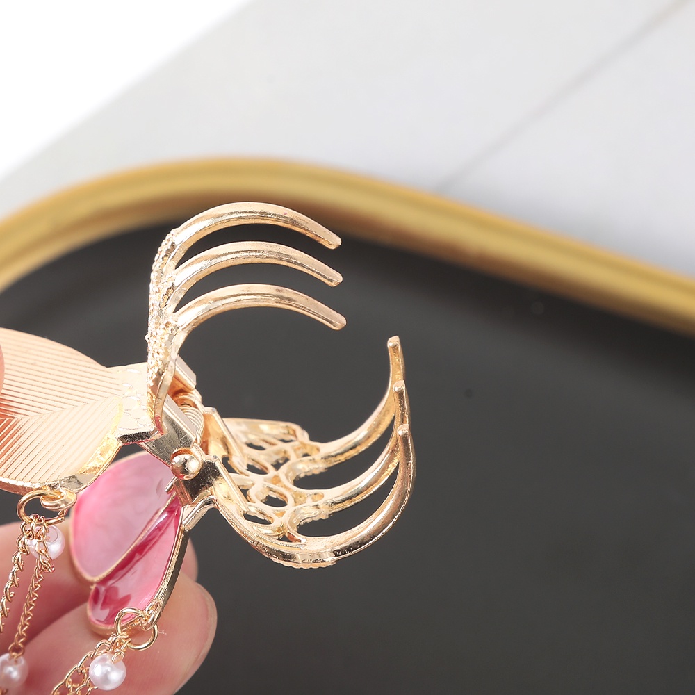 Haimeikang (MớI) Kẹp TóC HìNh BướM ĐíNh NgọC Trai Giả Xinh XắN