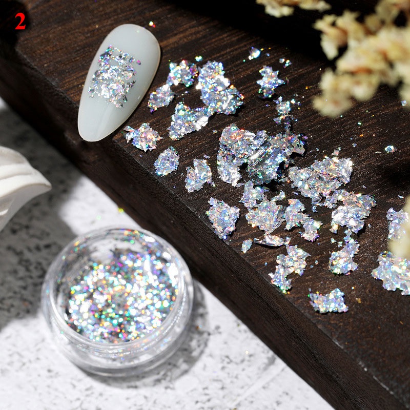 Miếng Dán Trang Trí Móng Tay 3D Lấp Lánh DIY