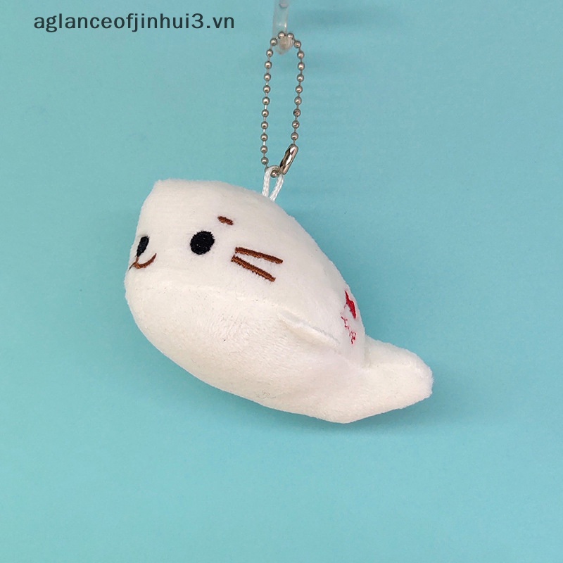 ~ Afhvn ~ 1 Cái Màu Trắng Nhỏ Dễ Thương 10cm Aptx. Móc Khóa Hình Đồ chơi nhồi bông Chất Lượng Cao
