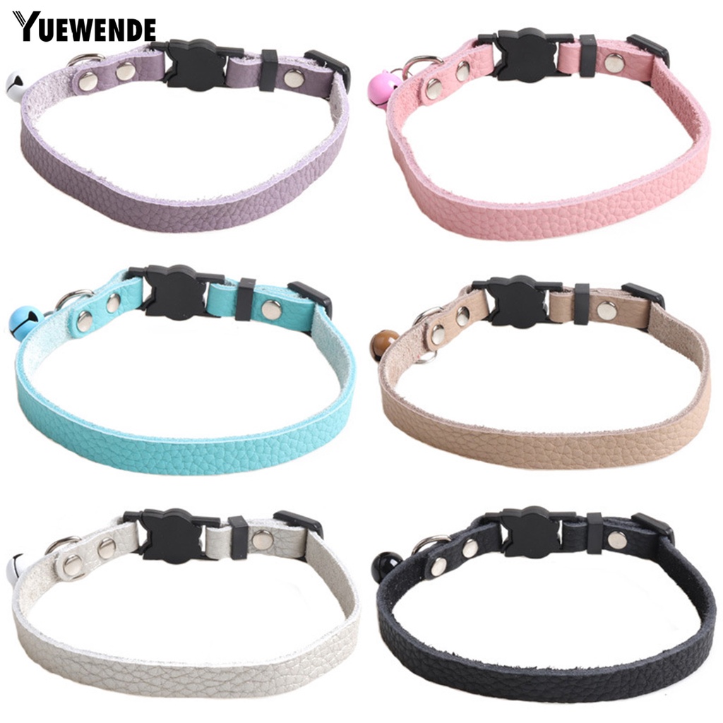 Vòng Cổ Giả Da Chống Cắn Có Thể Điều Chỉnh Gắn Chuông Cho Thú Cưng