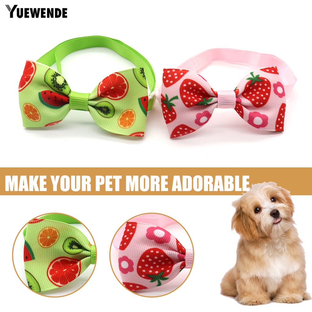 Yq.e Phụ Kiện Vòng Cổ Thắt Nơ In Họa Tiết Chấm Bi Dễ Sử Dụng Trang Trí Dành Cho Thú Cưng