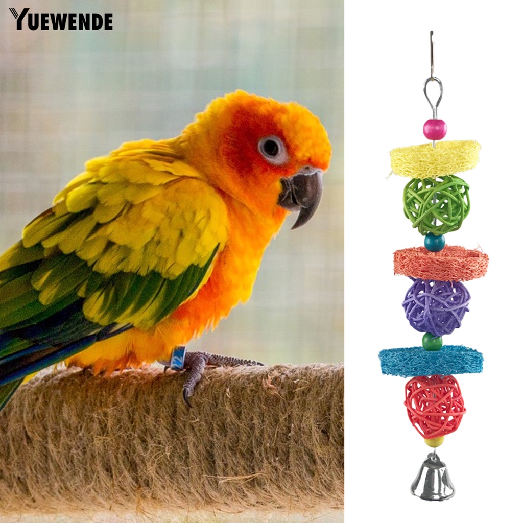 Đồ Chơi Gặm Nhấm Bằng Tay Khối Lượng Nhẹ Chống Cắn Dễ Lắp Đặt Làm Sạch Răng Cho Chim Vẹt