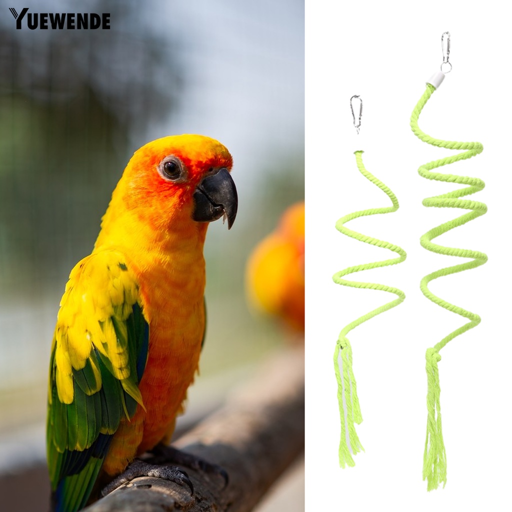 Đồ Chơi Dây Thừng Hình Xoắn Ốc Màu Sắc Tươi Sáng Chống Mài Mòn Giảm Căng Thẳng Cho Chim Vẹt