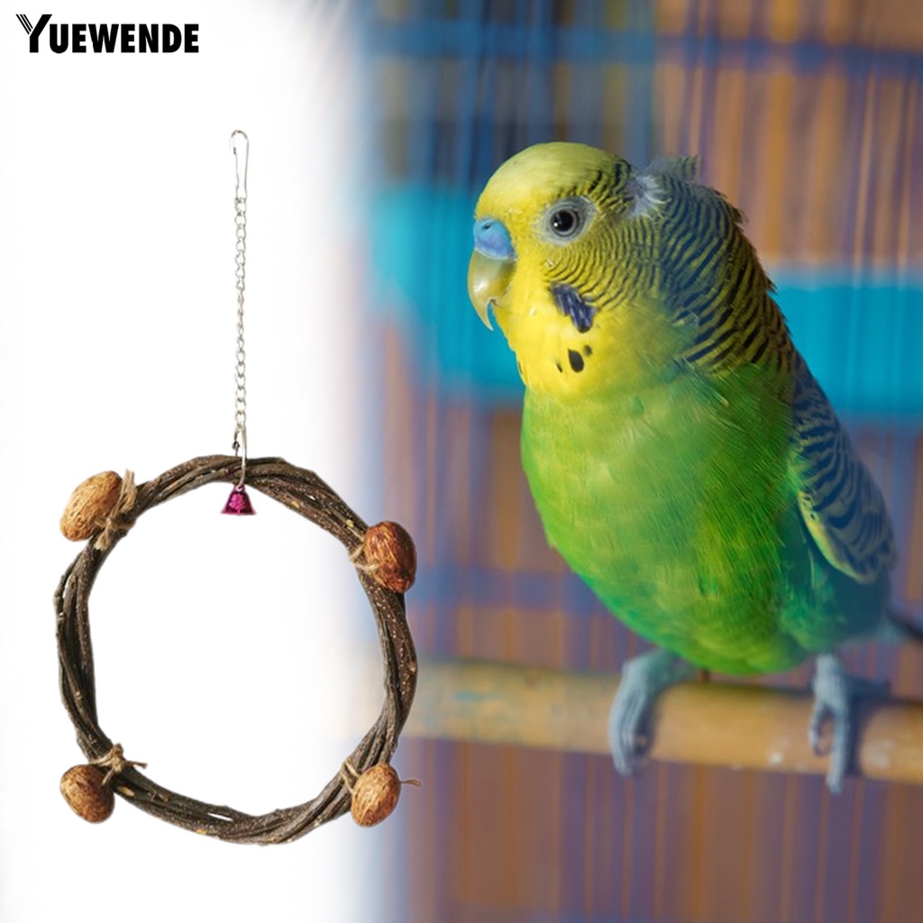 Yq.e Đồ Chơi Vòng Treo Chống Cắn Không Mùi Bằng Chất Liệu Tự Nhiên Không Gây Kích Ứng Trang Trí Trong Nhà Cho Vẹt