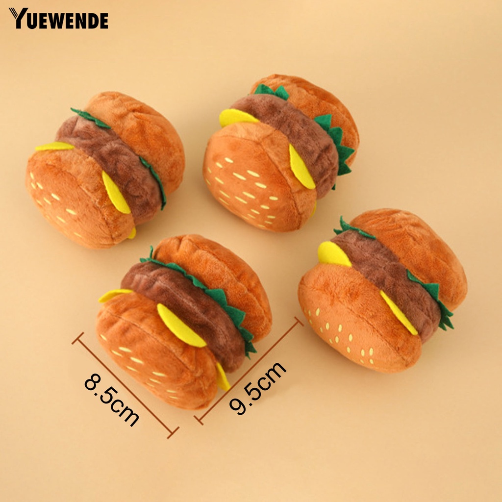 Đồ Chơi Nhồi Bông Hình Hamburger Tích Hợp Âm Thanh Vui Nhộn Dễ Thương Cho Cún Cưng