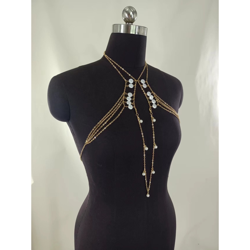 Dây Chuyền Body Chain Mặc Kèm Bikini Quyến Rũ