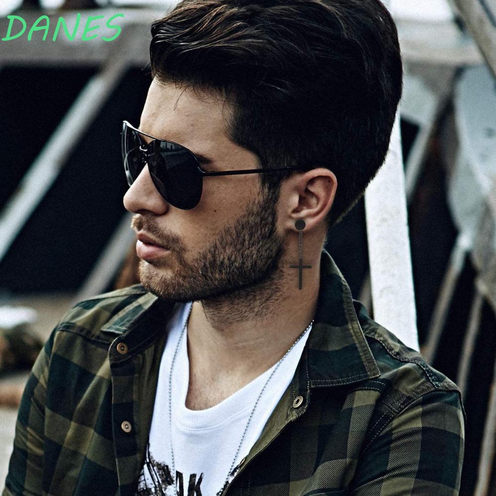 Bông Tai Hình Thánh Giá Phong Cách Retro Thời Trang Cho Nam