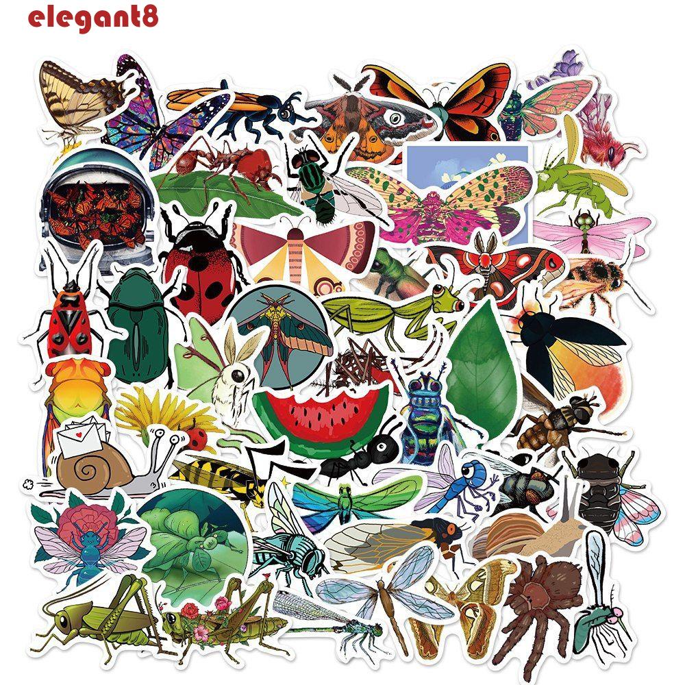 Miếng Dán Trang Trí Ván Trượt / Guitar / Xe Hơi Chống Thấm Nước Hình Côn Trùng Hoạt