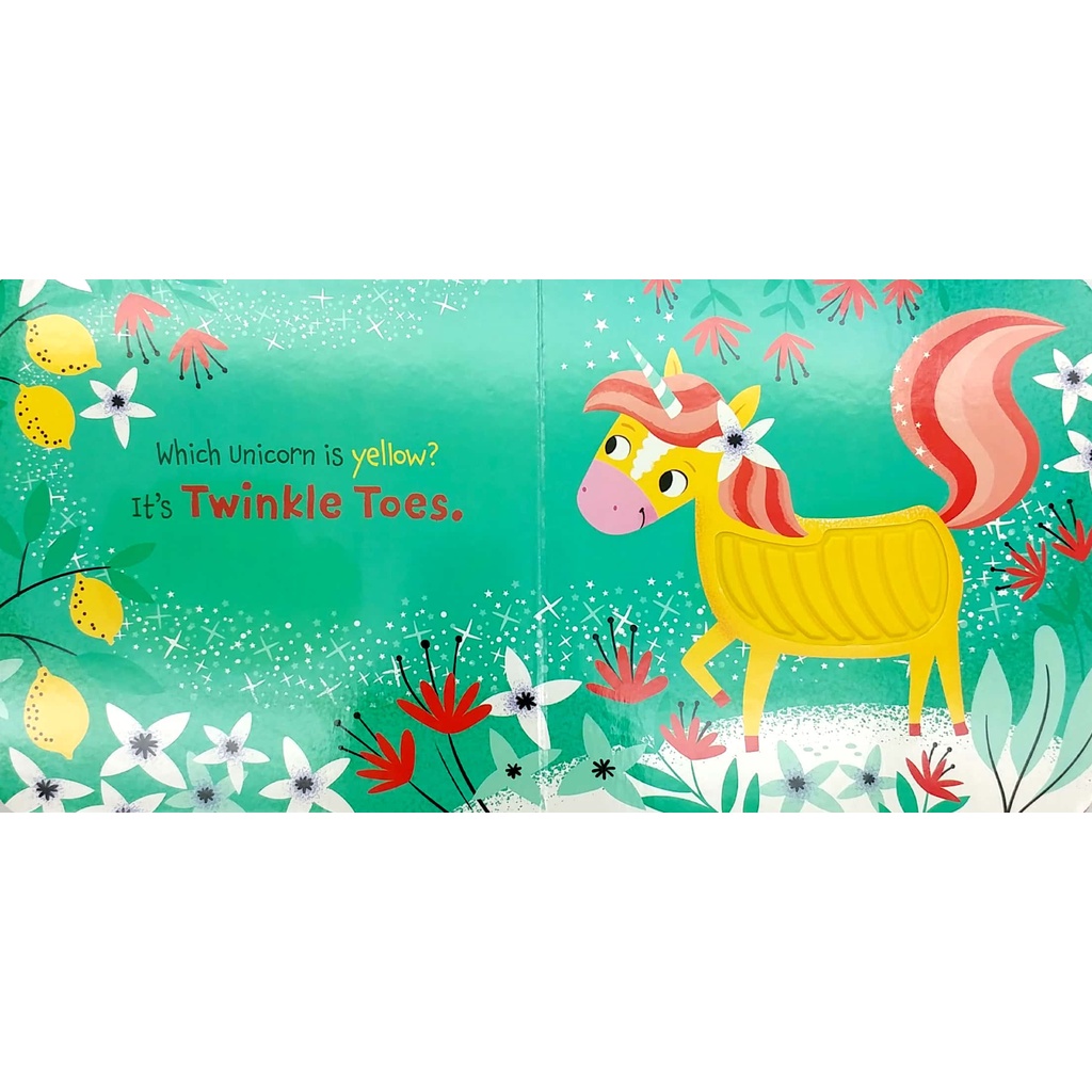 Touch And Feel Silicon Board Book - Unicorns