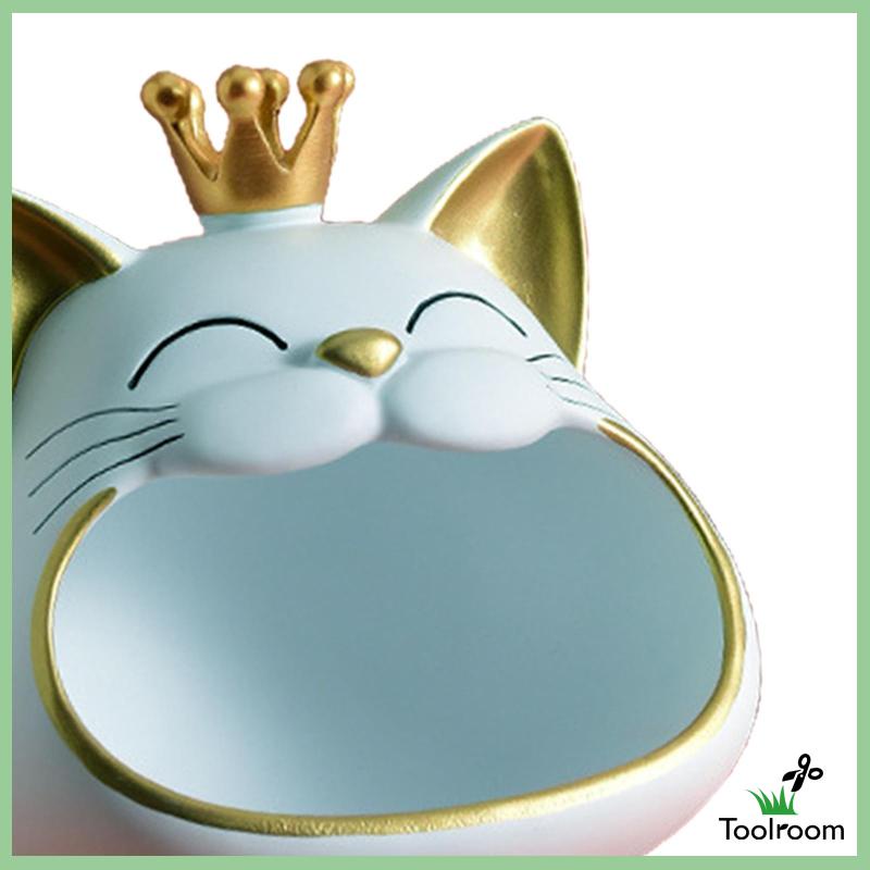 Mô Hình Mèo May Mắn Bằng Nhựa Resin Đựng Chìa Khóa / Đồ Trang Sức Để Bàn / Phục Vụ / Trang Trí Hành Lang / Phòng Khách