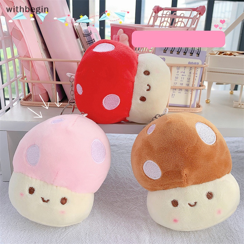 Móc Khóa Hình Cây Nấm Nhồi Bông Dễ Thương Sáng Tạo