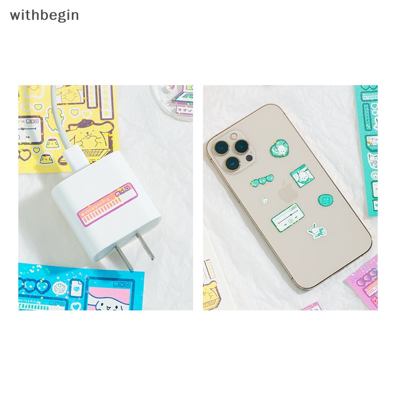 Bộ 3 Miếng Dán Trang Trí Laptop Họa Tiết Hoạt Hình Melody Kuromi Cinnamoroll