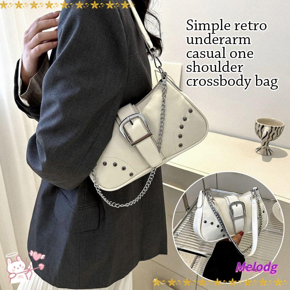 Túi Đeo Vai Bằng Da PU Đính Đinh Tán Dành Cho Nữ