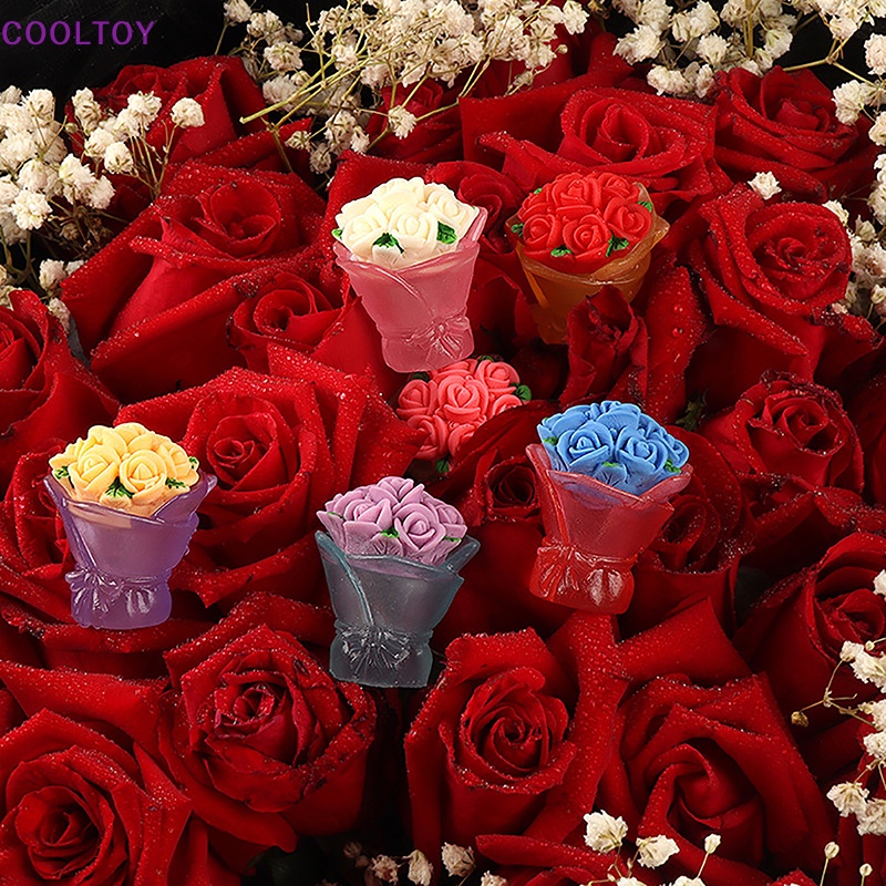 1 Bó Hoa Hồng Mini Phát Sáng Nhiều Màu Sắc Dùng Trang Trí Tiểu Cảnh