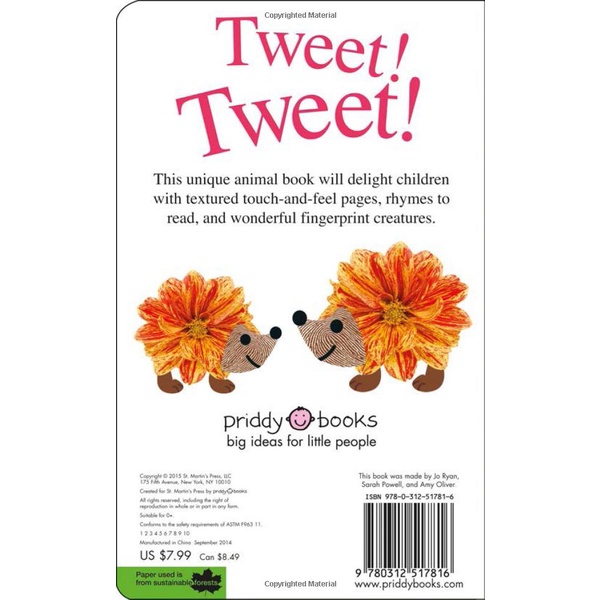 Alphaprints: Tweet! Tweet!: A Touch-And-Feel Book
