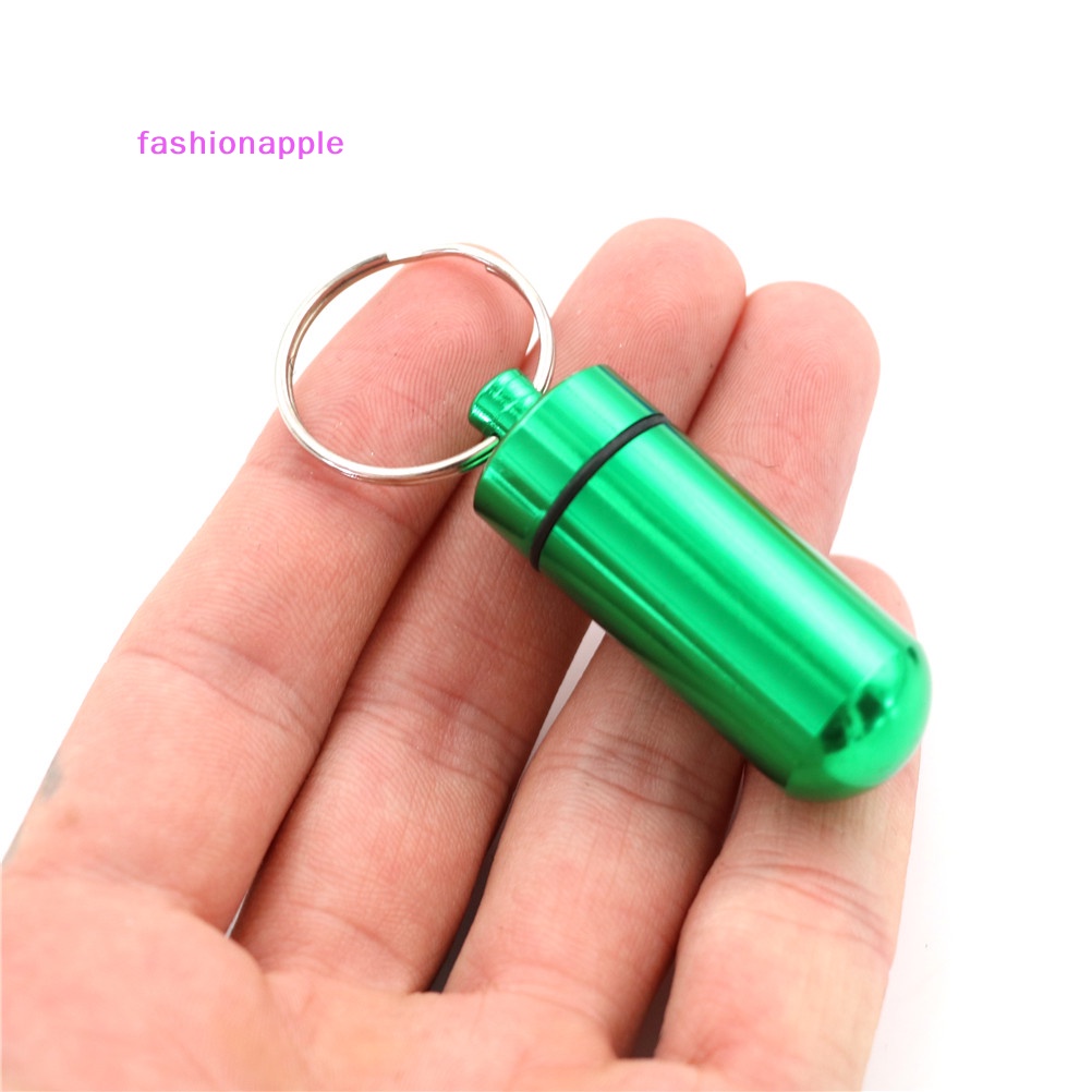 Bộ 5 Hộp Đựng Thuốc Mini Bằng Nhôm Chống Thấm Nước Kèm Móc Khóa Tiện Dụng