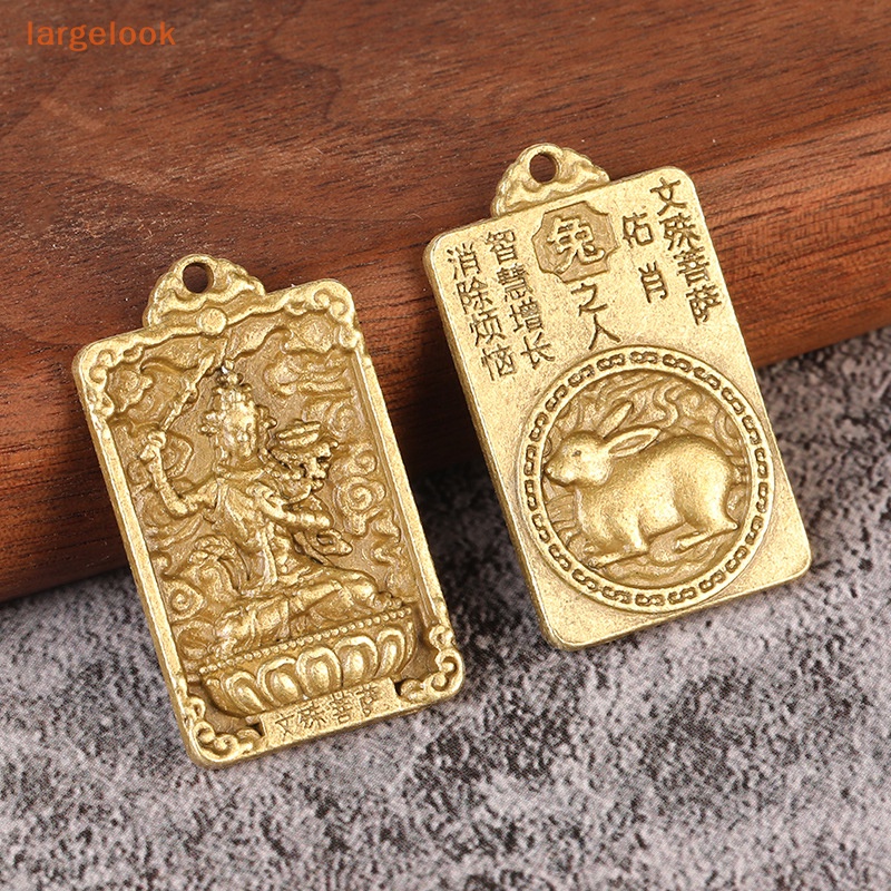 Móc Khóa Hai Mặt Hình Phật Bằng Hợp Kim