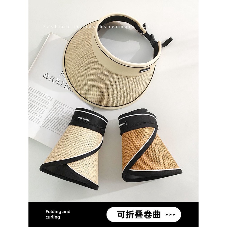 Mũ Rộng Vành Che Nắng Màu Đen Chống Tia Cực Tím Gấp Gọn Thời Trang Mùa Hè Cho Nữ M &amp; E2023