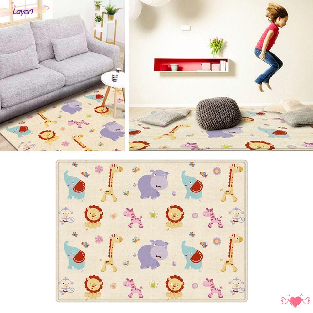 1 Thảm Chơi Chống Nước In Họa Tiết Hoạt Hình Cho Bé