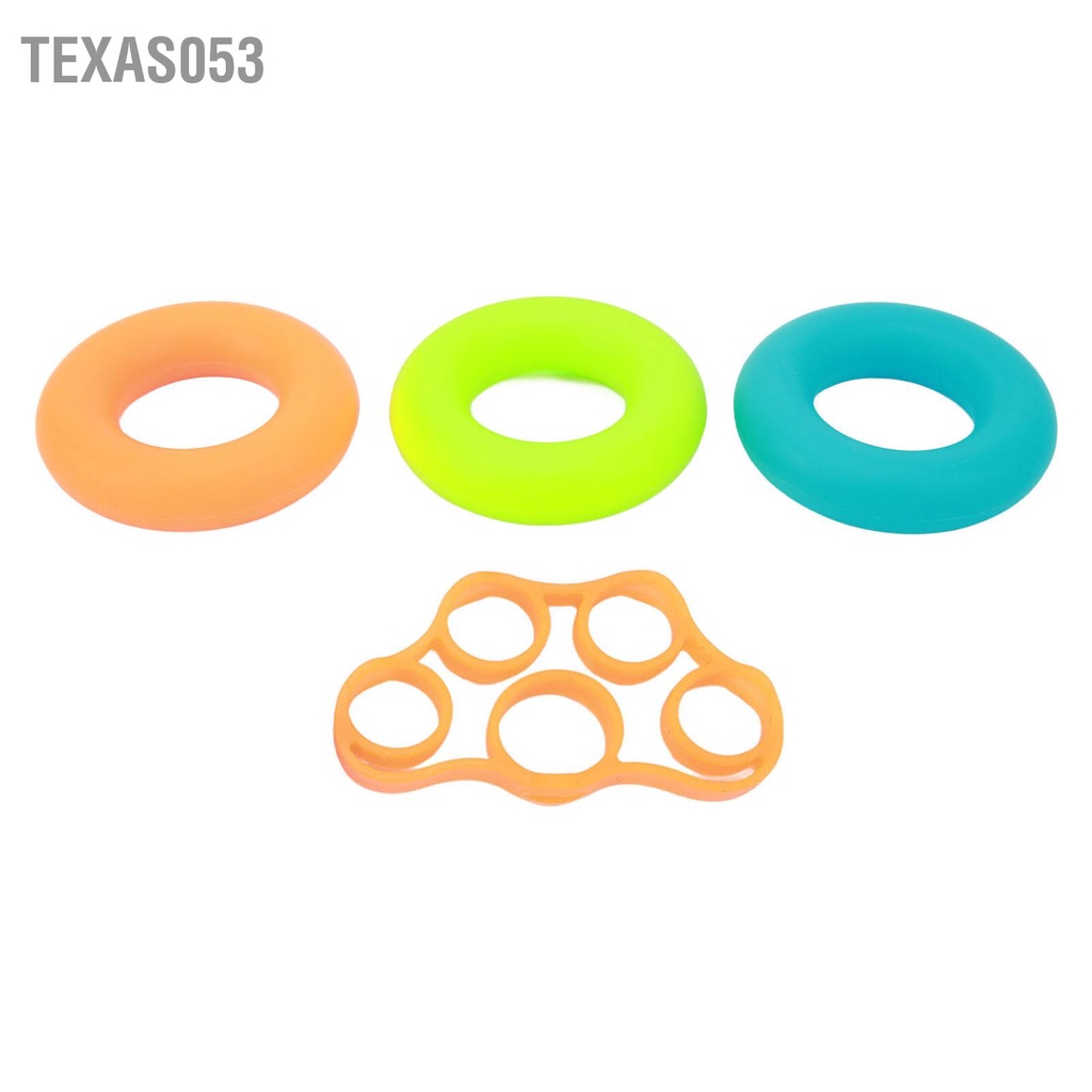 Texas053 Dụng cụ tăng cường lực tay cầm bằng silicon Màu hỗn hợp Có thể giặt được duỗi ngón di động Máy tập nhỏ