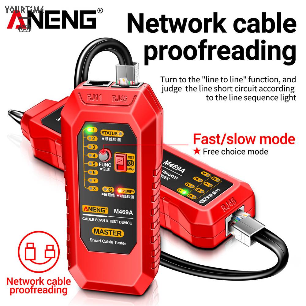 Dụng Cụ Kiểm Tra Sửa Chữa Mạng Đa Năng ANENG M469A RJ45 RJ11