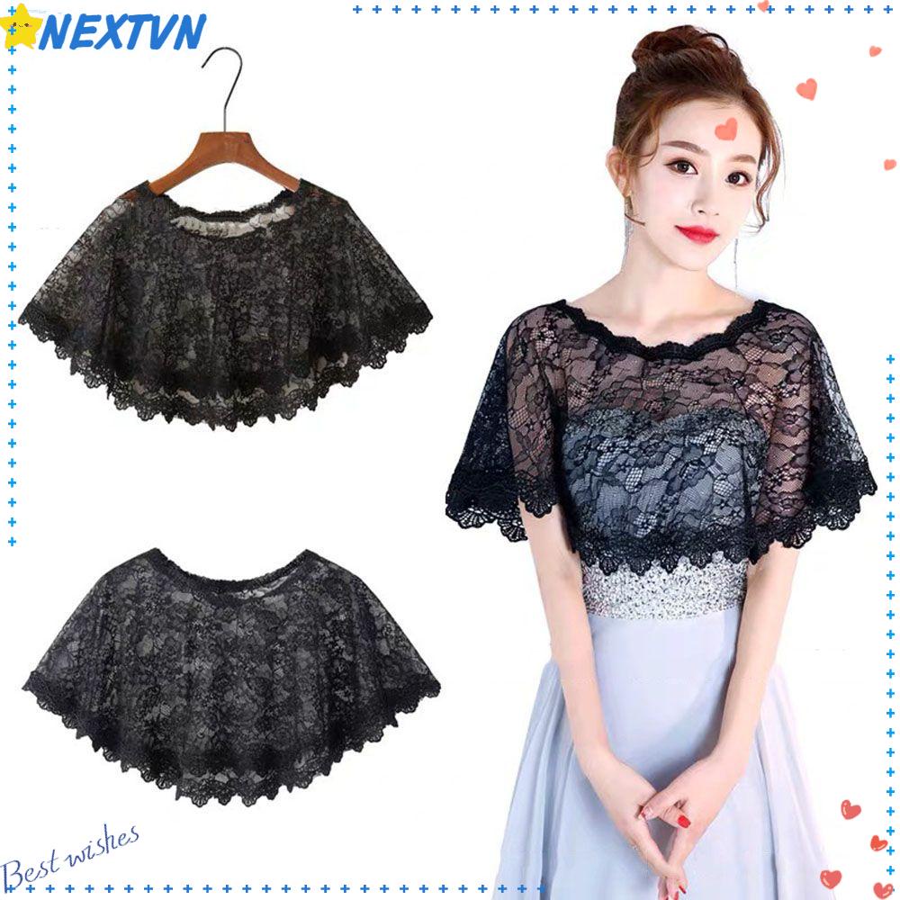 Khăn Choàng Ren Pashmina Tulle See-Throughs Thời Trang Xuân Hè Cho Nữ