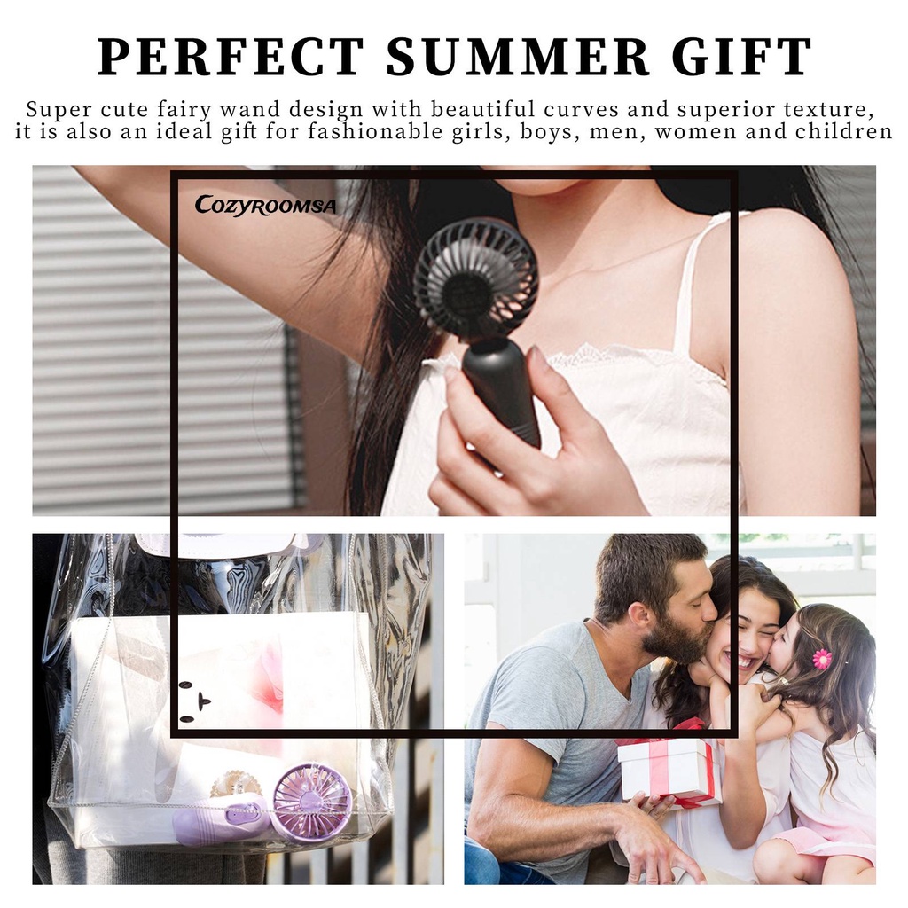 Quạt Sạc USB Cầm Tay 3 Tốc Độ 400mAh